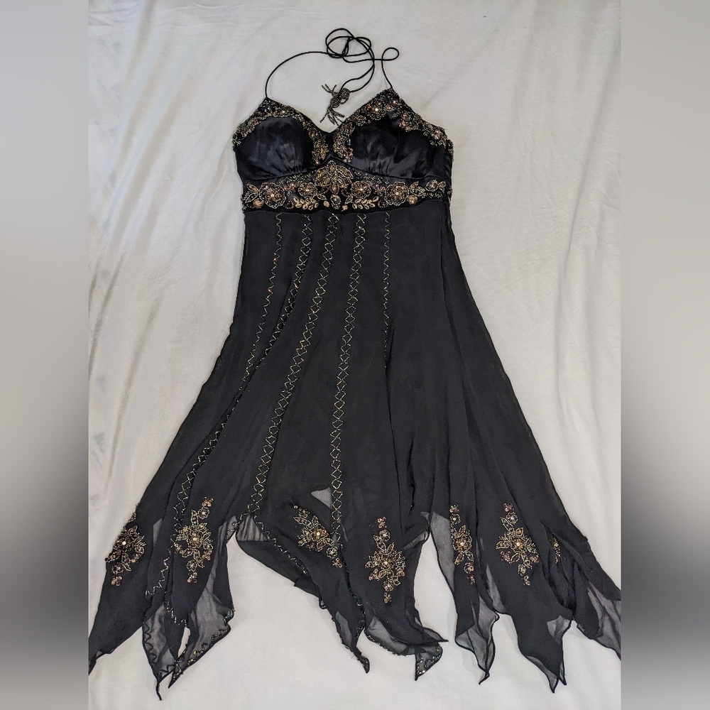 Vintage Sue Wong Black Beaded Dress